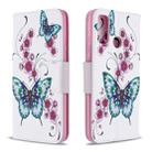 For Huawei P Smart (2020) Colored Drawing Pattern Horizontal Flip Leather Case with Holder & Card Slots & Wallet(Peach Blossom and Butterfly) - 1