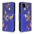 For Huawei Y5P / Honor 9S Colored Drawing Pattern Horizontal Flip Leather Case with Holder & Card Slots & Wallet(Purple Butterfly) - 1