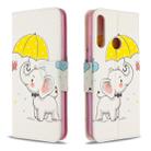 For Huawei Y6P Colored Drawing Pattern Horizontal Flip Leather Case with Holder & Card Slots & Wallet(Elephant) - 1