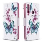 For Huawei Y6P Colored Drawing Pattern Horizontal Flip Leather Case with Holder & Card Slots & Wallet(Butterflies) - 1