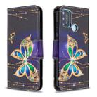 For Huawei Honor 9A Colored Drawing Pattern Horizontal Flip Leather Case with Holder & Card Slots & Wallet(Big Butterfly) - 1