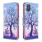 For Huawei Honor 9A Colored Drawing Pattern Horizontal Flip Leather Case with Holder & Card Slots & Wallet(Two Owls) - 1