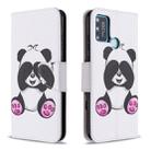 For Huawei Honor 9A Colored Drawing Pattern Horizontal Flip Leather Case with Holder & Card Slots & Wallet(Panda) - 1