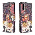 For Sony Xperia L4 Colored Drawing Pattern Horizontal Flip Leather Case with Holder & Card Slots & Wallet(Flowers and Elephant) - 1