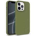 For iPhone 15 Pro Starry Series Shockproof Straw Material + TPU Protective Case(Army Green) - 1