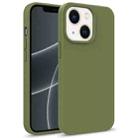 For iPhone 15 Plus Starry Series Shockproof Straw Material + TPU Protective Case(Army Green) - 1