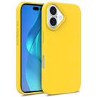 For iPhone 16 Plus Starry Series Shockproof Straw Material + TPU Protective Case(Yellow) - 1