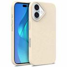 For iPhone 16 Plus Starry Series Shockproof Straw Material + TPU Protective Case(Starlight) - 1