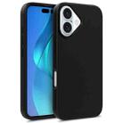 For iPhone 16 Starry Series Shockproof Straw Material + TPU Protective Case(Black) - 1