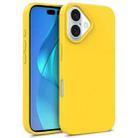 For iPhone 16 Starry Series Shockproof Straw Material + TPU Protective Case(Yellow) - 1