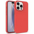 For iPhone 16 Pro Max Starry Series Shockproof Straw Material + TPU Protective Case(Red) - 1