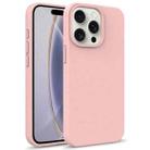 For iPhone 16 Pro Max Starry Series Shockproof Straw Material + TPU Protective Case(Pink) - 1