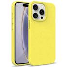 For iPhone 16 Pro Max Starry Series Shockproof Straw Material + TPU Protective Case(Yellow) - 1