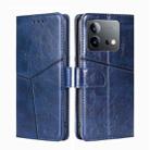 For vivo iQOO Neo 8 5G / 8 Pro 5G Geometric Stitching Leather Phone Case(Blue) - 1