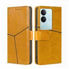 For vivo S17 5G / S17 Pro 5G Geometric Stitching Leather Phone Case(Yellow) - 1