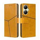 For vivo Y35+ 5G Geometric Stitching Leather Phone Case(Yellow) - 1