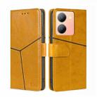 For vivo Y78 5G Geometric Stitching Leather Phone Case(Yellow) - 1