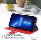For vivo Y03 4G Geometric Stitching Leather Phone Case(Red) - 3