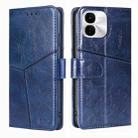 For vivo iQOO Z9x 5G Geometric Stitching Leather Phone Case(Blue) - 1