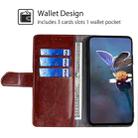 For vivo Y38 5G / T3x Global Geometric Stitching Leather Phone Case(Dark Brown) - 2
