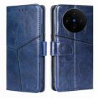 For vivo X100s Geometric Stitching Leather Phone Case(Blue) - 1