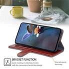 For vivo Y28 4G Geometric Stitching Leather Phone Case(Dark Brown) - 3