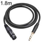 6.35mm 1/4 TRS Male to XLR 3pin Female Microphone Cable, Length:1.8m - 1