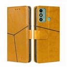 For ZTE Blade A53 4G Geometric Stitching Leather Phone Case(Yellow) - 1