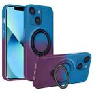 For iPhone 13 MagSafe Holder Gradient TPU Phone Case(Blue Purple) - 1
