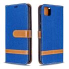 For Huawei Y5P / Honor 9S Color Matching Denim Texture Horizontal Flip Leather Case with Holder & Card Slots & Wallet & Lanyard(Royal Blue) - 1