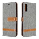 For Sony Xperia L4 Color Matching Denim Texture Horizontal Flip Leather Case with Holder & Card Slots & Wallet & Lanyard(Grey) - 1