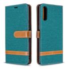 For Sony Xperia L4 Color Matching Denim Texture Horizontal Flip Leather Case with Holder & Card Slots & Wallet & Lanyard(Green) - 1