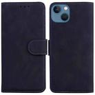 For iPhone 15 Skin Feel Pure Color Flip Leather Phone Case(Black) - 1