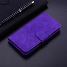 For iPhone SE 2024 Skin Feel Pure Color Flip Leather Phone Case(Purple) - 2