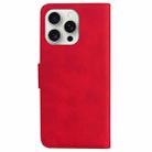 For iPhone 16 Pro Max Skin Feel Pure Color Flip Leather Phone Case(Red) - 3