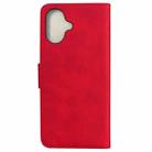 For iPhone 16 Plus Skin Feel Pure Color Flip Leather Phone Case(Red) - 3