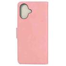 For iPhone 16 Plus Skin Feel Pure Color Flip Leather Phone Case(Pink) - 3