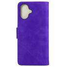 For iPhone 16 Skin Feel Pure Color Flip Leather Phone Case(Purple) - 3