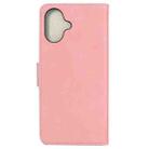 For iPhone 16 Skin Feel Pure Color Flip Leather Phone Case(Pink) - 3