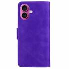 For iPhone 17 Skin Feel Pure Color Flip Leather Phone Case(Purple) - 3