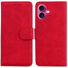 For iPhone 17 Skin Feel Pure Color Flip Leather Phone Case(Red) - 1