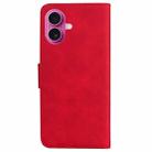 For iPhone 17 Skin Feel Pure Color Flip Leather Phone Case(Red) - 3