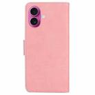 For iPhone 17 Skin Feel Pure Color Flip Leather Phone Case(Pink) - 3
