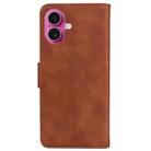 For iPhone 17 Skin Feel Pure Color Flip Leather Phone Case(Brown) - 3