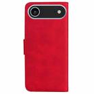 For iPhone 17 Air Skin Feel Pure Color Flip Leather Phone Case(Red) - 3