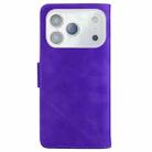 For iPhone 17 Pro Max Skin Feel Pure Color Flip Leather Phone Case(Purple) - 3