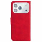 For iPhone 17 Pro Max Skin Feel Pure Color Flip Leather Phone Case(Red) - 3