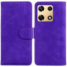 For Infinix Note 30 Pro Skin Feel Pure Color Flip Leather Phone Case(Purple) - 1