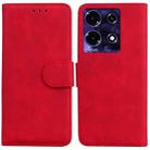 For Infinix Note 30i Skin Feel Pure Color Flip Leather Phone Case(Red) - 1