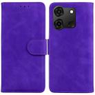 For Infinix Smart 7 India / 7 Plus Skin Feel Pure Color Flip Leather Phone Case(Purple) - 1